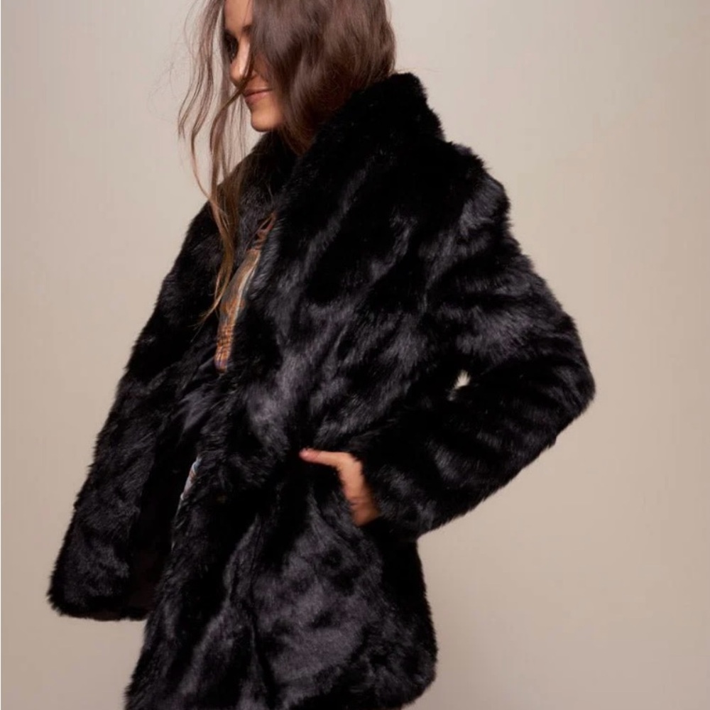 Spirithoods Classic Black Panther Fur Coat - In Like New Condition!